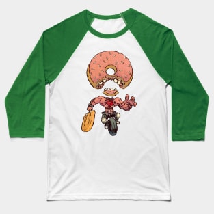 Donut Unicycle Baseball T-Shirt